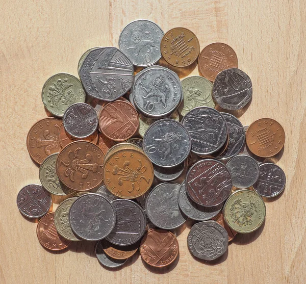 Изображение фунтовых монет — стоковое фото