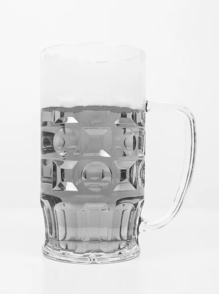 Black and white Lager beer glass — Stock Photo, Image