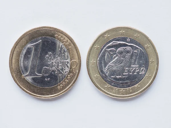 Řecké 1 Euro mince — Stock fotografie