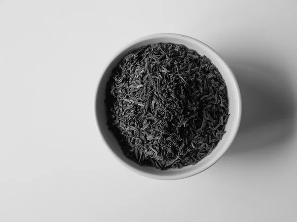 Black and white Loose tea bowl — Stock Photo, Image
