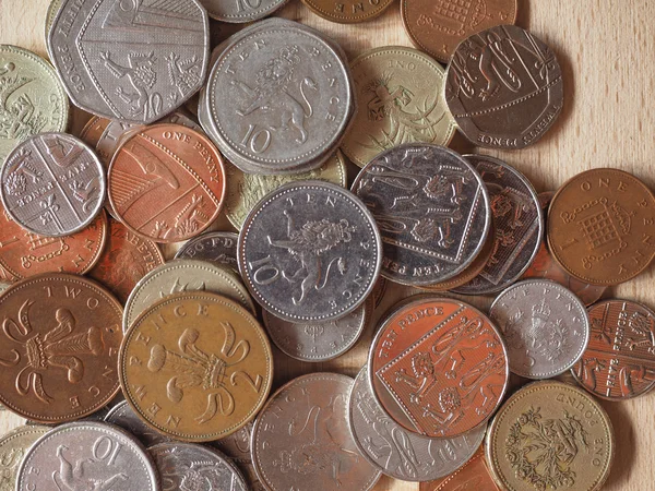 Фотография монет фунта — стоковое фото