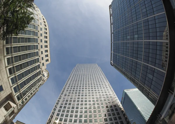 Lo skyline di Canary Wharf a Londra — Foto Stock