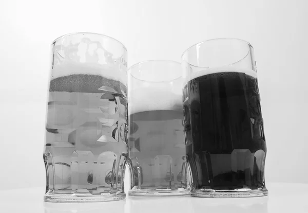 Black and white German beer — Stock Photo, Image