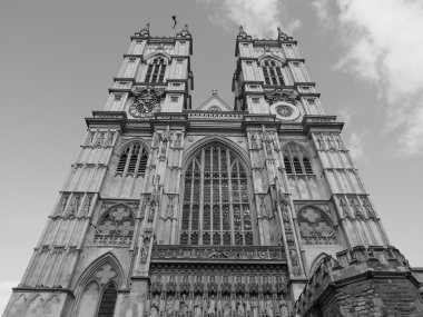 Londra 'daki siyah beyaz Westminster Manastırı