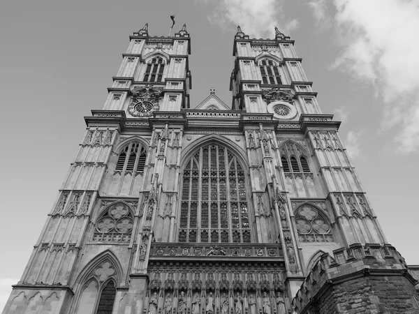 Abbazia di Westminster in bianco e nero a Londra — Foto Stock