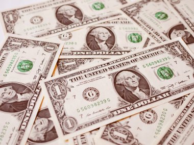 Retro görünüm Doları 1 dolar notları