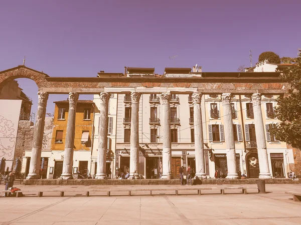 Retro looking Colonne di San Lorenzo Milan — Stock Photo, Image
