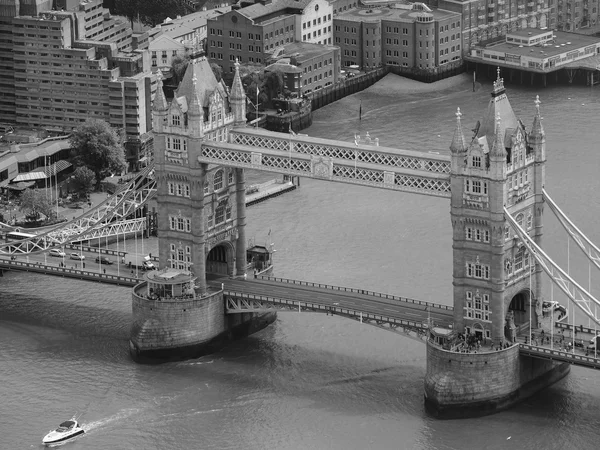 Svart och vitt Flygfoto över London — Stockfoto