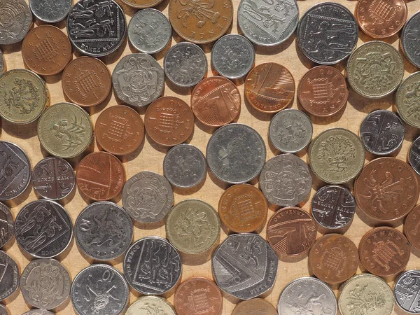 GBP pound coins — Stock Photo, Image