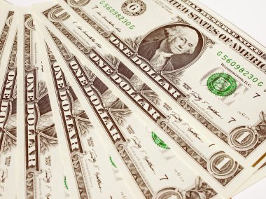 Retro görünüm Doları 1 dolar notları