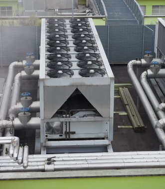 HVAC aygıt çatı üzerinde