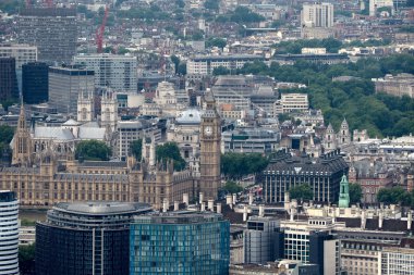 Londra'da Parlamentonun havadan görünümü