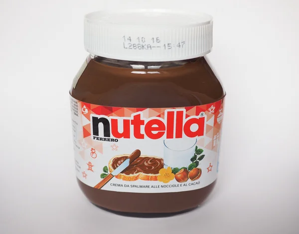 Nutella Ferrero słoik — Zdjęcie stockowe