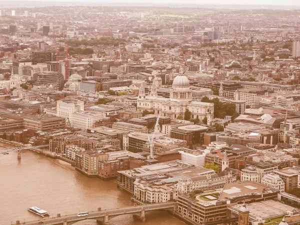 Vista aérea de Londres de aspecto retro —  Fotos de Stock