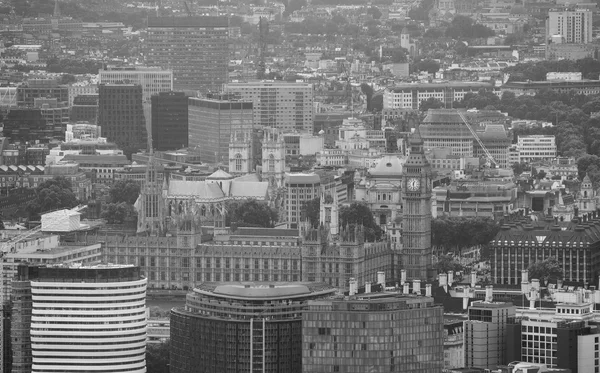 Blanco y negro Vista aérea de Londres — Foto de Stock
