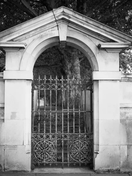 Blanco y negro Puerta vieja — Foto de Stock