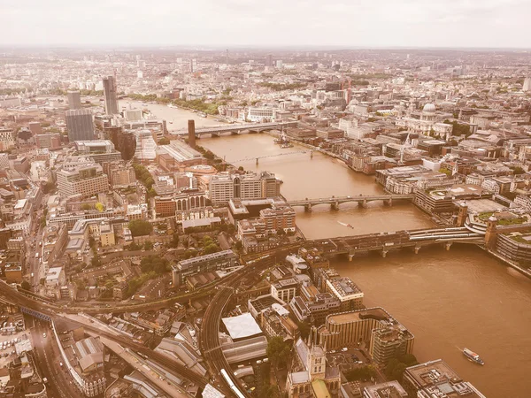 Vista aérea de Londres de aspecto retro —  Fotos de Stock