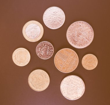  Fransız Frangı para vintage