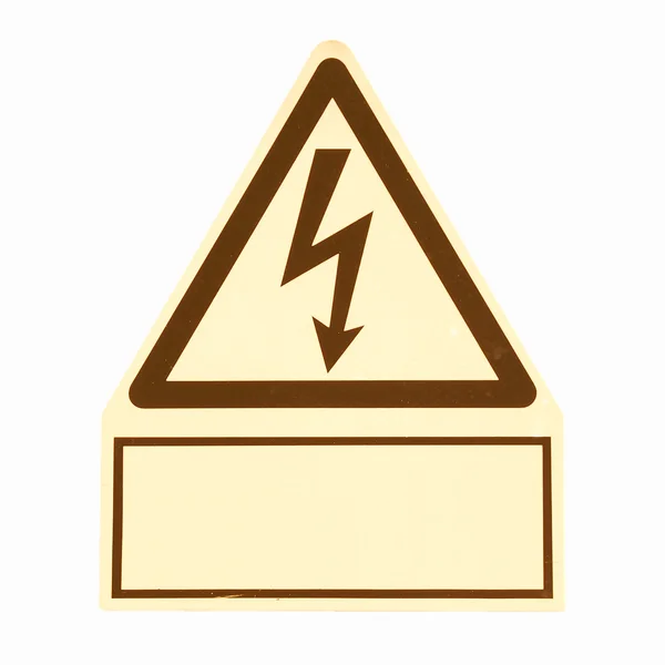 Danger of death Electric shock vintage — Stock Photo, Image