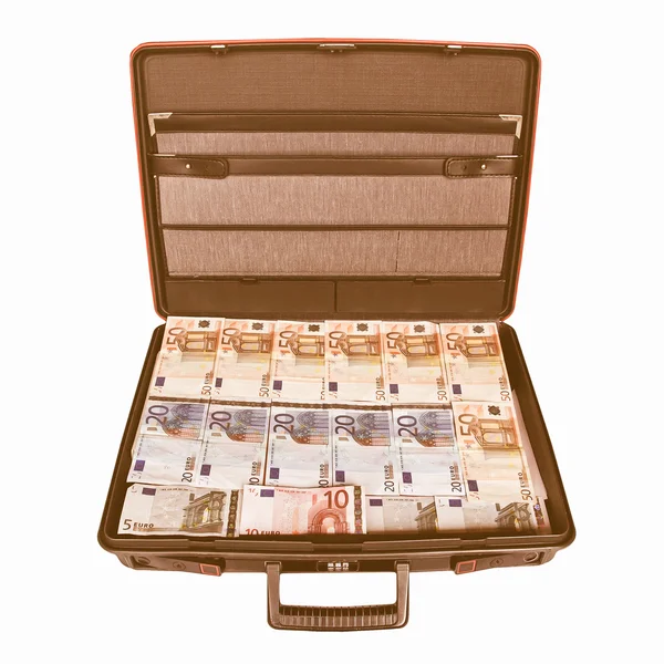 Suitcase with money vintage — Stock Photo, Image