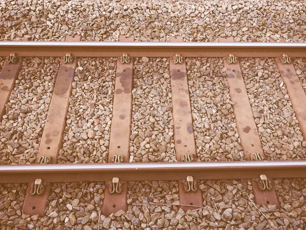 Railway track vintage — Stock Photo, Image