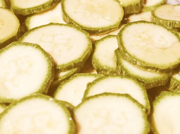 Retro looking Courgettes zucchini — Stock Photo, Image