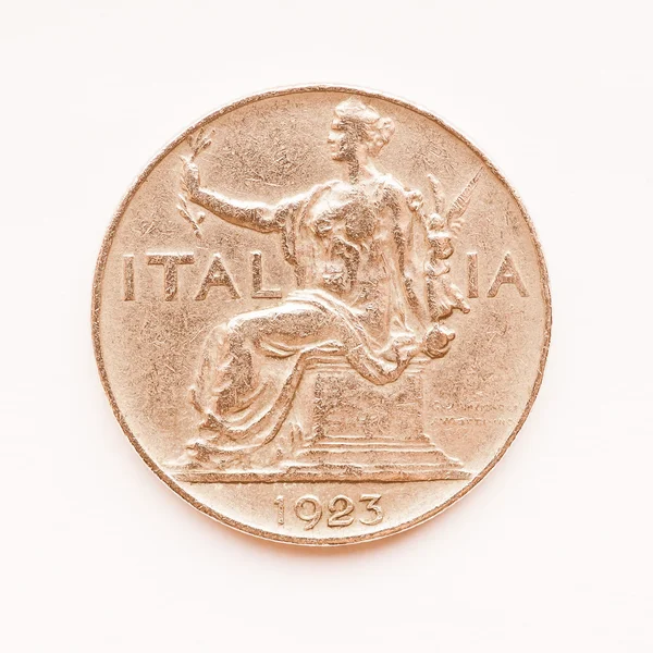 イタリアの古いコイン ヴィンテージ — ストック写真