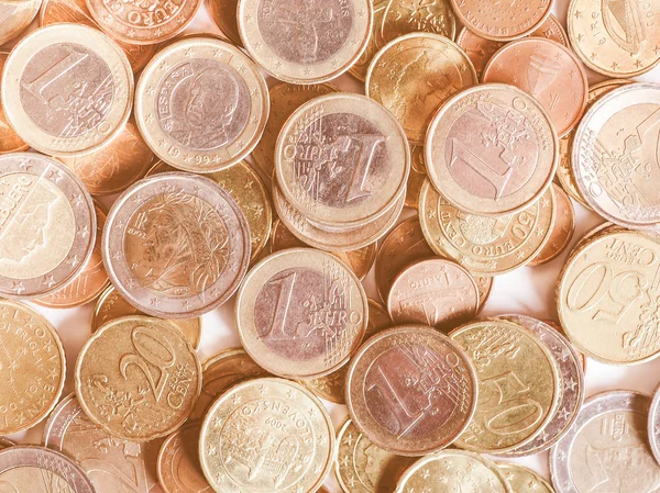 Euro mince ročník — Stock fotografie
