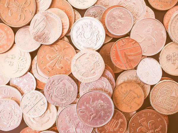 Velká Británie libra mince ročník — Stock fotografie