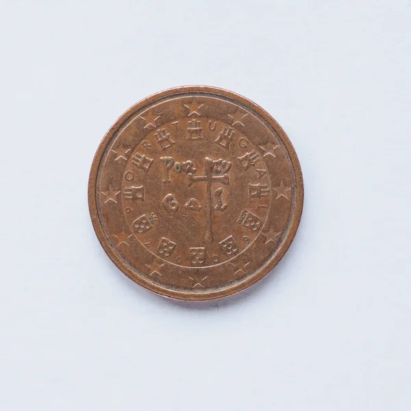 Portugiesische 2-Cent-Münze — Stockfoto