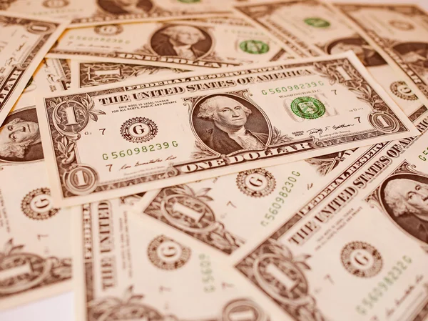 Retro görünüm Doları 1 dolar notları