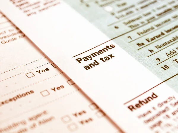 Tax forms vintage Royalty Free Stock Photos