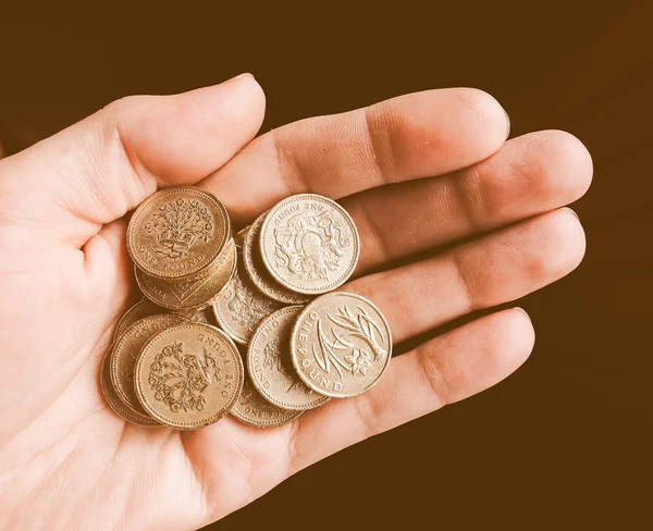 Lirası paraları vintage — Stok fotoğraf
