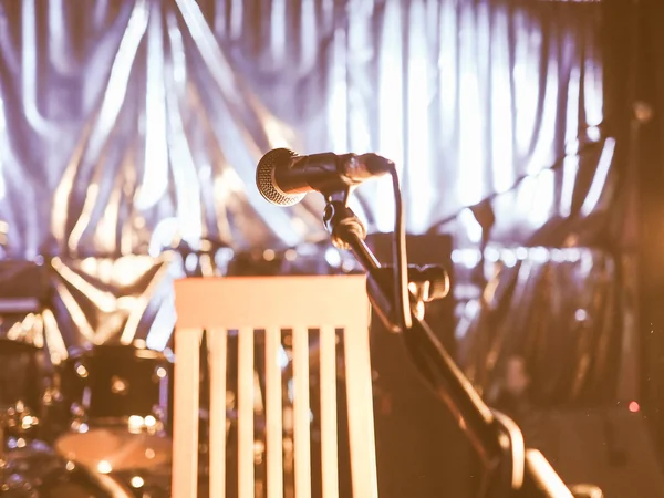 Mic on stage vintage — Stock Photo, Image