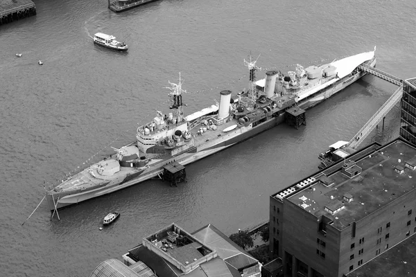 Aerial view of River Thames in London — Stock Photo, Image