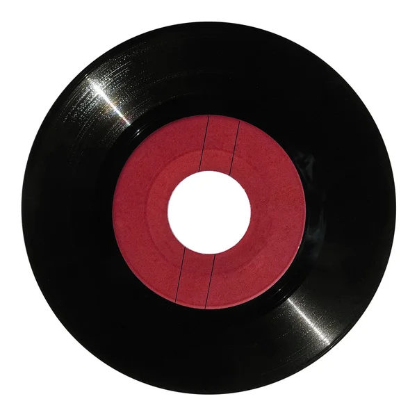 Röd vinyl record — Stockfoto