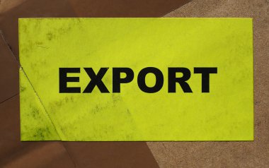 Dışa aktarma etiketli karton kutu