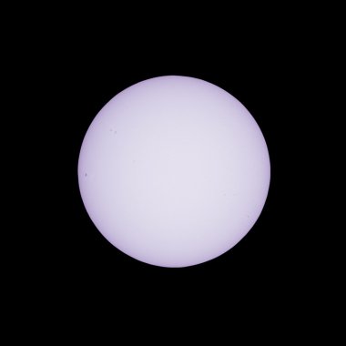 Güneş teleskop ile görülen güneş lekeleri ile