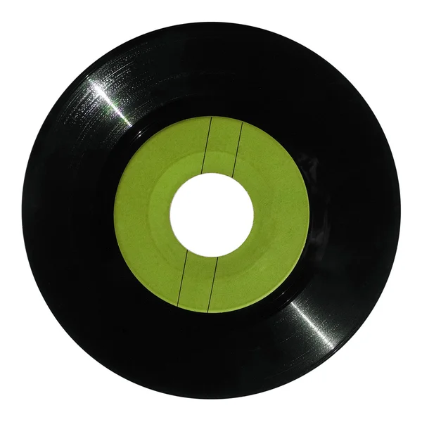 Groene vinyl record — Stockfoto