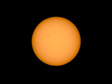 Güneş teleskop ile görülen güneş lekeleri ile