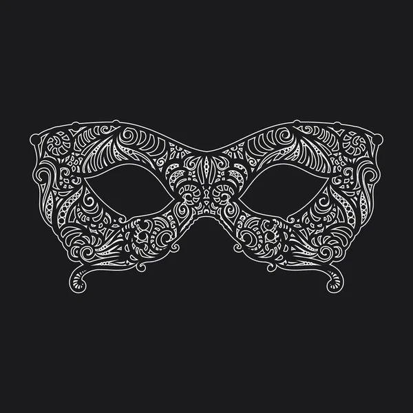 Patterned masquerade Mask — Stock Vector