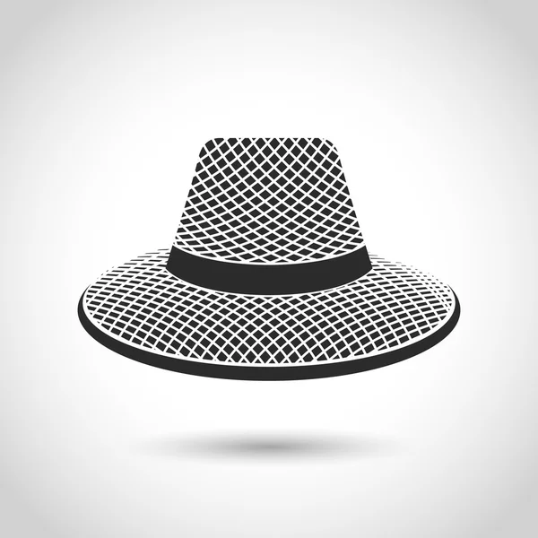 Μαύρο καπέλο εικονίδιο του φορέα — Διανυσματικό Αρχείο