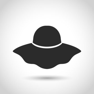 vektör siyah şapka simgesi