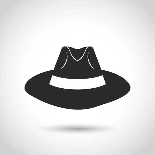 Vector zwarte hoed pictogram — Stockvector