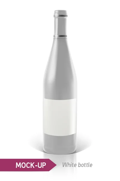 Witte flessen wijn of cocktail — Stockvector