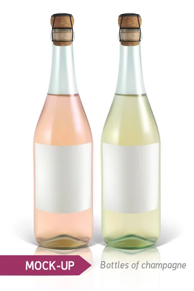 Botellas de champán — Archivo Imágenes Vectoriales