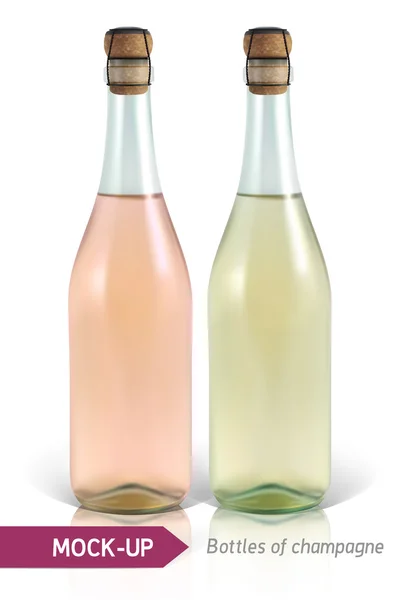 Botellas de champán — Archivo Imágenes Vectoriales