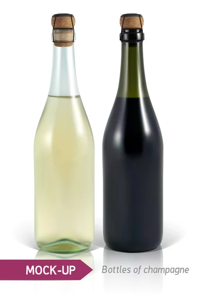 Botellas de champán — Archivo Imágenes Vectoriales