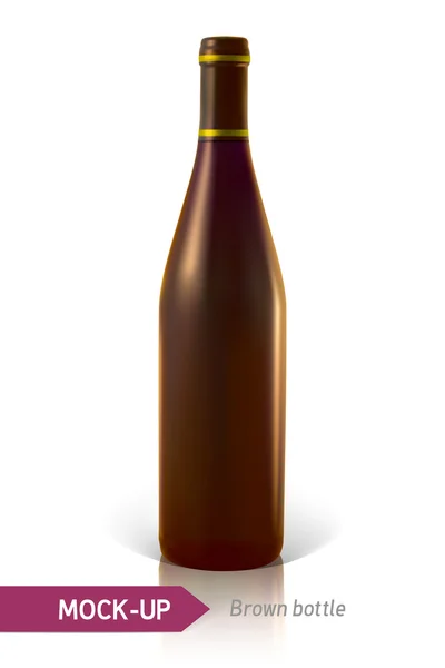 Botellas marrones de vino o cóctel — Archivo Imágenes Vectoriales
