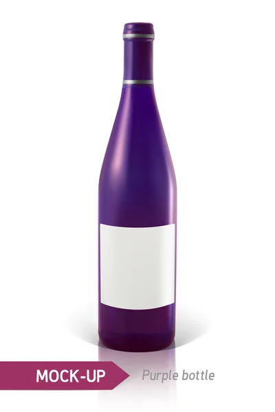 Фіолетові пляшки вина або коктейлю — стоковий вектор